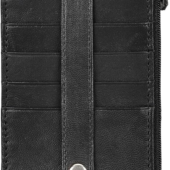 Leatherboss Genuine Leather Women's All in One Credit Business Card Case Holder - Picture 1 of 9